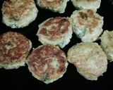 A picture of step 1 of Palak puri with raw banana Tikki masala.