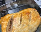 A picture of step 6 of Beef Wellington.