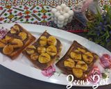 A picture of step 3 of Banana and Nutella Open Sandwiches.