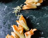 A picture of step 1 of Pumpkin Flowers Vada.