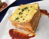 Foto del paso 6 de la receta: Lasaña de jamón, queso, pollo y ricota ☺️