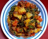 A picture of step 4 of Methi Aloo (No Onion & No Garlic).