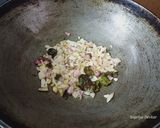 A picture of step 1 of Green chana potato curry.