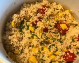 A picture of step 4 of Couscous salad with tuna.