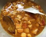 A picture of step 4 of Raw Jackfruit Curry without onion and garlic.