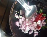 A picture of step 3 of Idli upma.