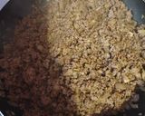 A picture of step 2 of Fillo pastry with meat.
