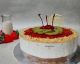 Cara Membuat Unbaked Strawberry Cheesecake 5