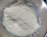 A picture of step 3 of Besan coconut cookies.