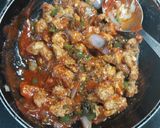 A picture of step 2 of Chicken tikka creamy cheesy macaroni/indo Italian style.