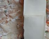 A picture of step 2 of Arabic shuwarma wrap.
