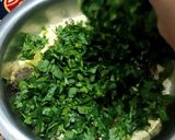 A picture of step 2 of Methi Na Gotaમેથી ના ગોટા मेथी ना गोटा.