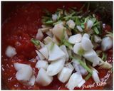 A picture of step 2 of Tteokbokki (Korean Spicy Rice Cake).