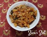 A picture of step 4 of Chayote or Chow Chow Fry.