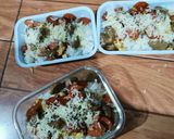 Foto langkah ke 3 dari resep Nasi gila panggang mozarella.