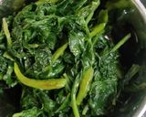 A picture of step 2 of Palak paneer.
