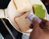 A picture of step 2 of Vegetable cheese sandwich for kids.