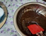 A picture of step 3 of Chocolate Premix Choco chips chocolate Ganache Stuffed muffins.