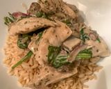 A picture of step 6 of Quick and easy creamy mushroom chicken.