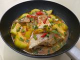 Cá chẽm kho bầu