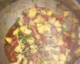 A picture of step 7 of Achari Sabzi.