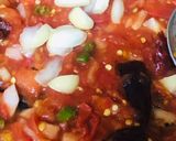 A picture of step 1 of Tomato peanut chutney with dash of Radish.