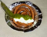 A picture of step 5 of Jalebi Chat.