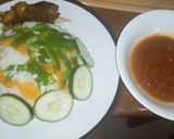 A picture of step 3 of Ganished rice and stew.