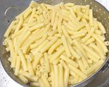 A picture of step 1 of Pesto pasta with paneer salad.