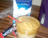 A picture of step 3 of Dalgona coffee.