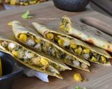 A picture of step 6 of Corn spinach Tortilla wraps.
