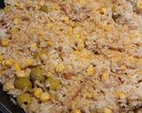 Tonhalas zõldsèges bulguros rizses olìvabogyós egytàlètel 🐟🥕🌶🌽🫘🫑🍛 recept fázis 4 fotója