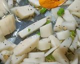 A picture of step 5 of Malabar Spinach, California Lemon & Potato Stir Fry.