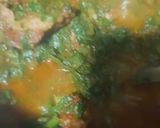 A picture of step 5 of Palak gosht.