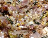 A picture of step 2 of Onion fried rice.