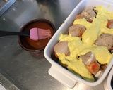 Une image de l'étape 4 de Noix de saint Jacques fraîches gratinées aux girolles sauce curry.