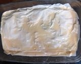 A picture of step 8 of Turkish style Spinach and Cheese Borek.