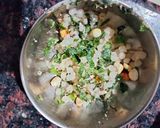 A picture of step 2 of Potato and kuttu flour tikki stuffed with minty sabudana.