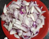 A picture of step 1 of Onion pakoda.