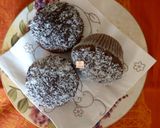 A picture of step 6 of Chocolate mint coconut cup cakes.