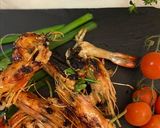 Une image de l'étape 8 de Gambas marinade au satay.