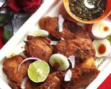 A picture of step 7 of Lahori fish fry.