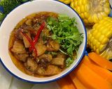 A picture of step 9 of Boiled Vegetables with Crispy Pork Fat and Caramelized Dipping Sauce (Kho Quet).