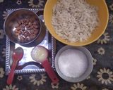 A picture of step 1 of Sweet Poha (beaten rice).