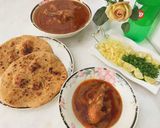 A picture of step 7 of Chicken nihaari with homemade whole wheat naan !.