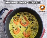 Gambar langkah 9 resipi Jantung Pisang Masak Lemak Cili Padi.