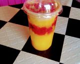 A picture of step 1 of Immune booster beets,pineapple,orange juice and avocado.