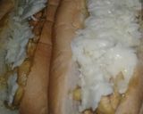 A picture of step 3 of French bread sandwich.