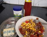 A picture of step 1 of Garlic corn sandwich.