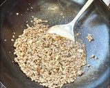 A picture of step 4 of Stir-fry ground pork with bamboo shoots mushroom and basil.